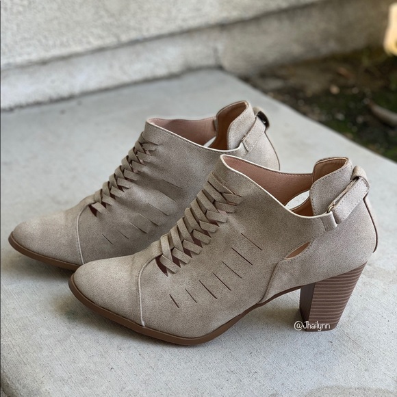 HP Woven ankle Taupe bootie FIRM - Picture 4 of 4